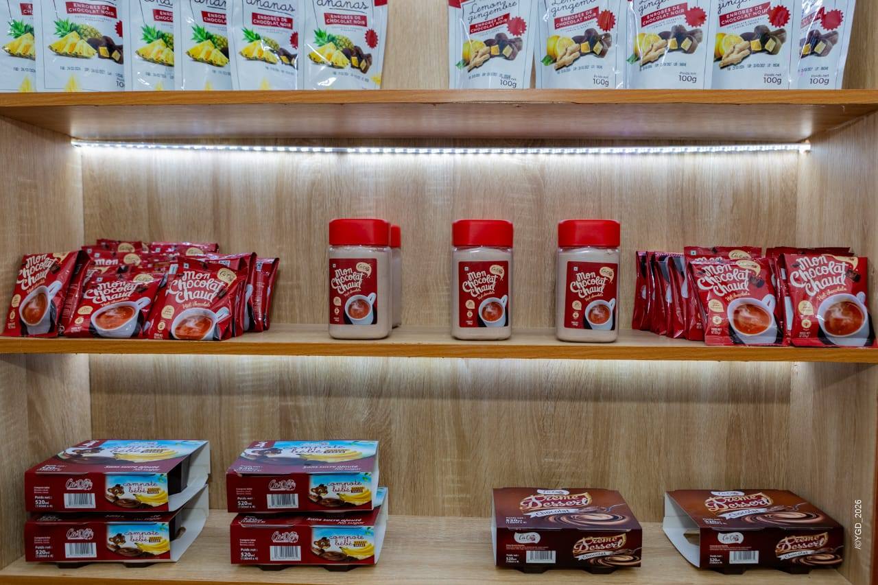 Les produits Ca'oly présentés en rayon